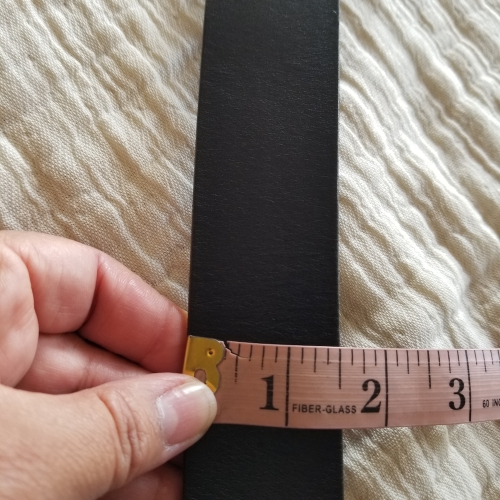 United Colors of Benetton | Leather Belt with Double Silver Buckle - Picture 6 of 9